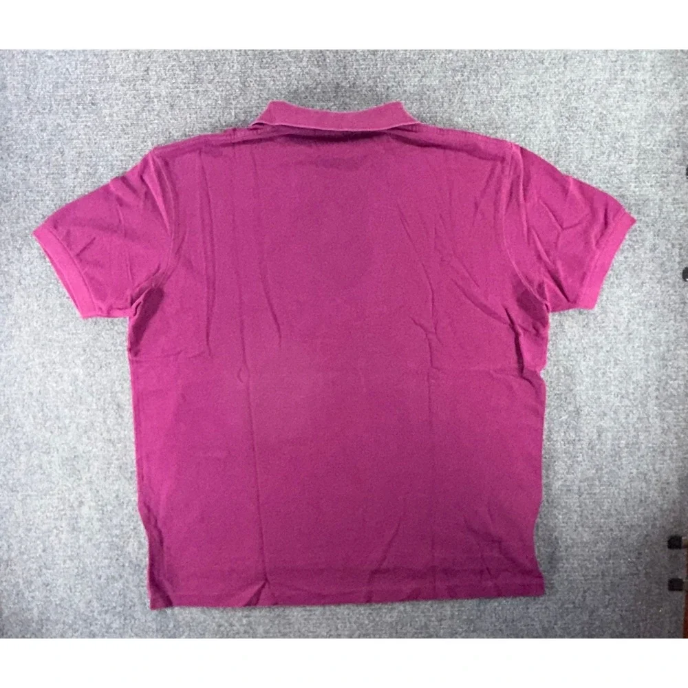 Polo Ralph Lauren Mens XXL Magenta Purple Short Sleeve Pique Polo Blue Pony